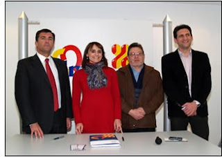 Catalina Julve a la presentació de la nova seu del seu partit a Manacor