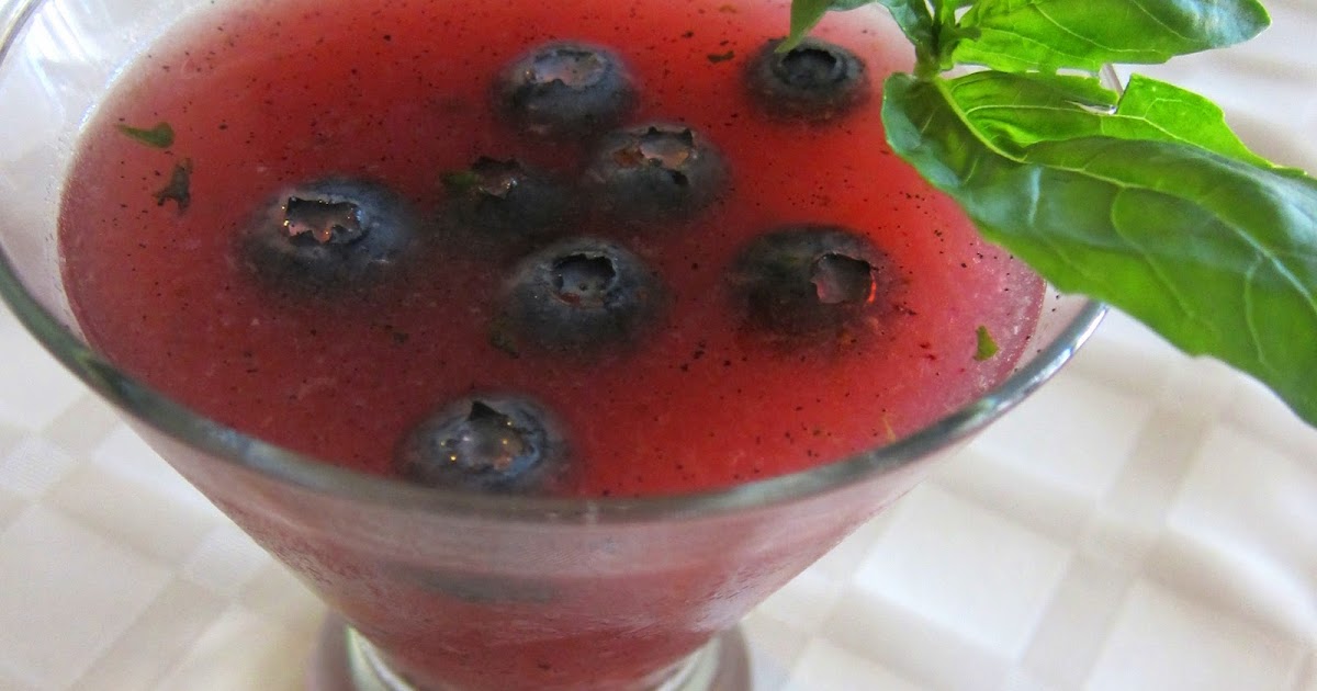 Garlic and Sea Salt Blueberry Basil Martini