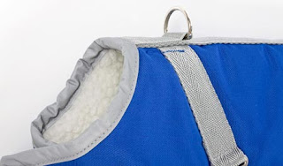 detail of horse-blanket coat, showing D-ring