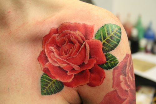 Stencil Temporary Tattoos Set.1 rose tattoo stencil. Rose Tattoo On Arm