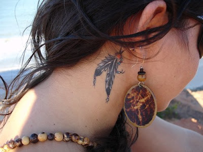 cute tattoos ideas for women. tattoo designs for women on neck. Cute Neck Tattoo Design for Women