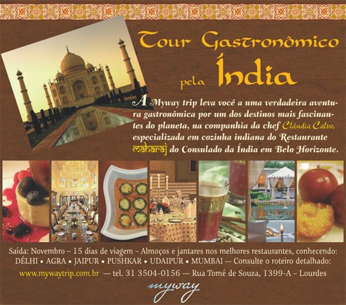 Tour Gastronômico Pela India com a chef Cláudia Calvo