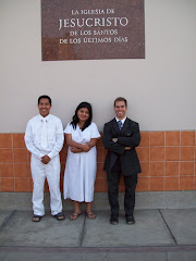 Elder Morton in front of his Ward in Lima