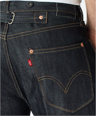 cinch back selvedge jeans