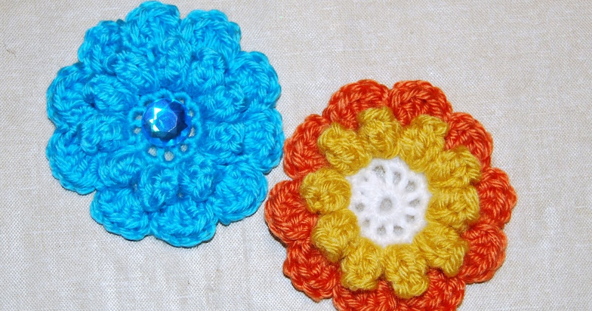 The Laughing Willow: 10 petal popcorn flower - free pattern!