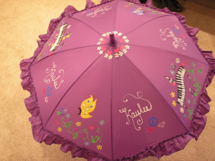 puple piano keys umbrella