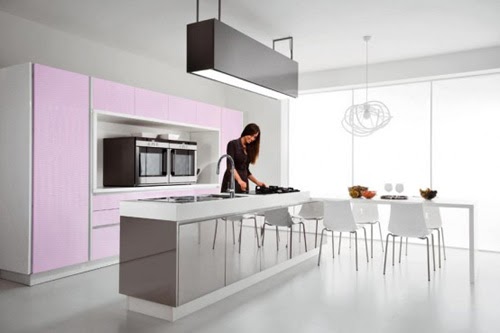 Colores para Decorar: Como combinar el color rosa en cocinas