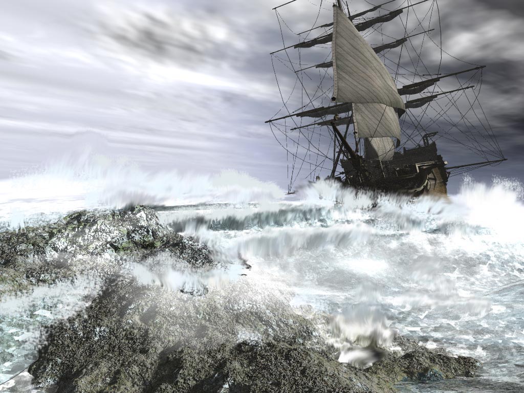 tormenta, tempestad, barco, tormenta oceano