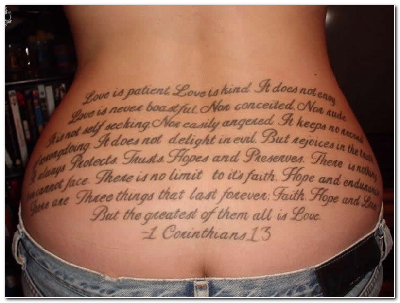 tattoos on your back. ack tattoos quotes. love