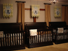 Triplet's Banners over cribs