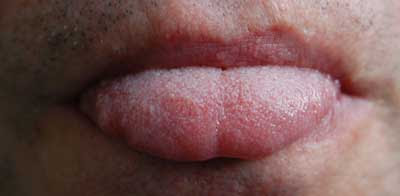 stranger's tongue on her arm