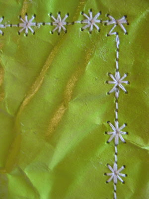 every journal I sewed a snowflake border around with my sewing machine. every journal I sewed a snowflake border around with my sewing machine.