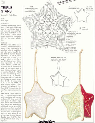 receita estrela de croche para enfeitar arvore