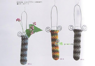 vasos de croche