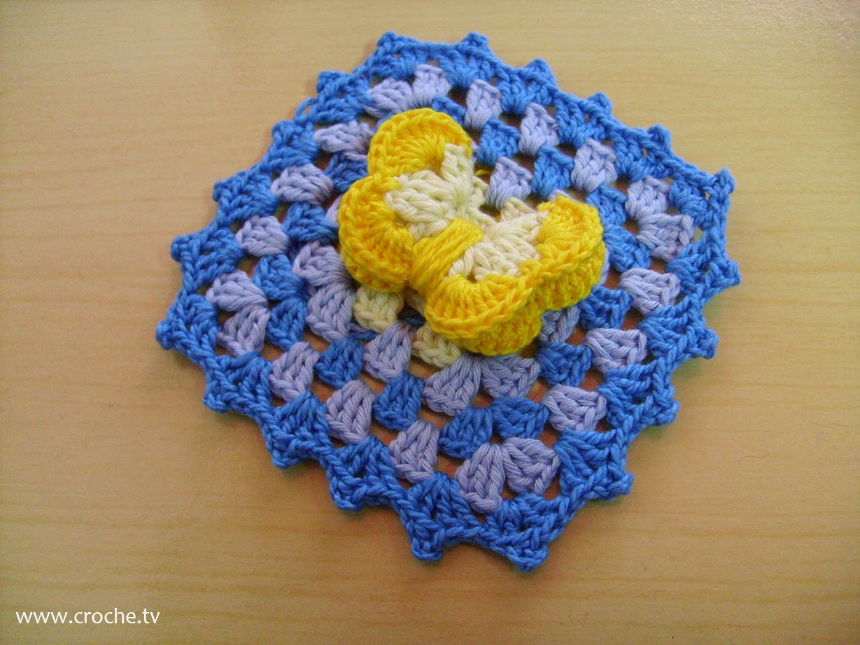 Granny square borboleta