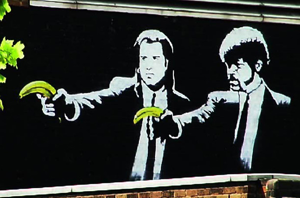 Arte y crema de cacahuetes.... - Página 3 Banksy+pulp+fiction