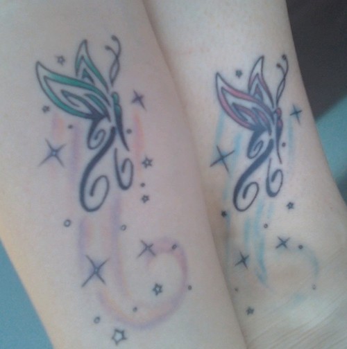 Here you will find great ideas for the most popular best friend tattoos 