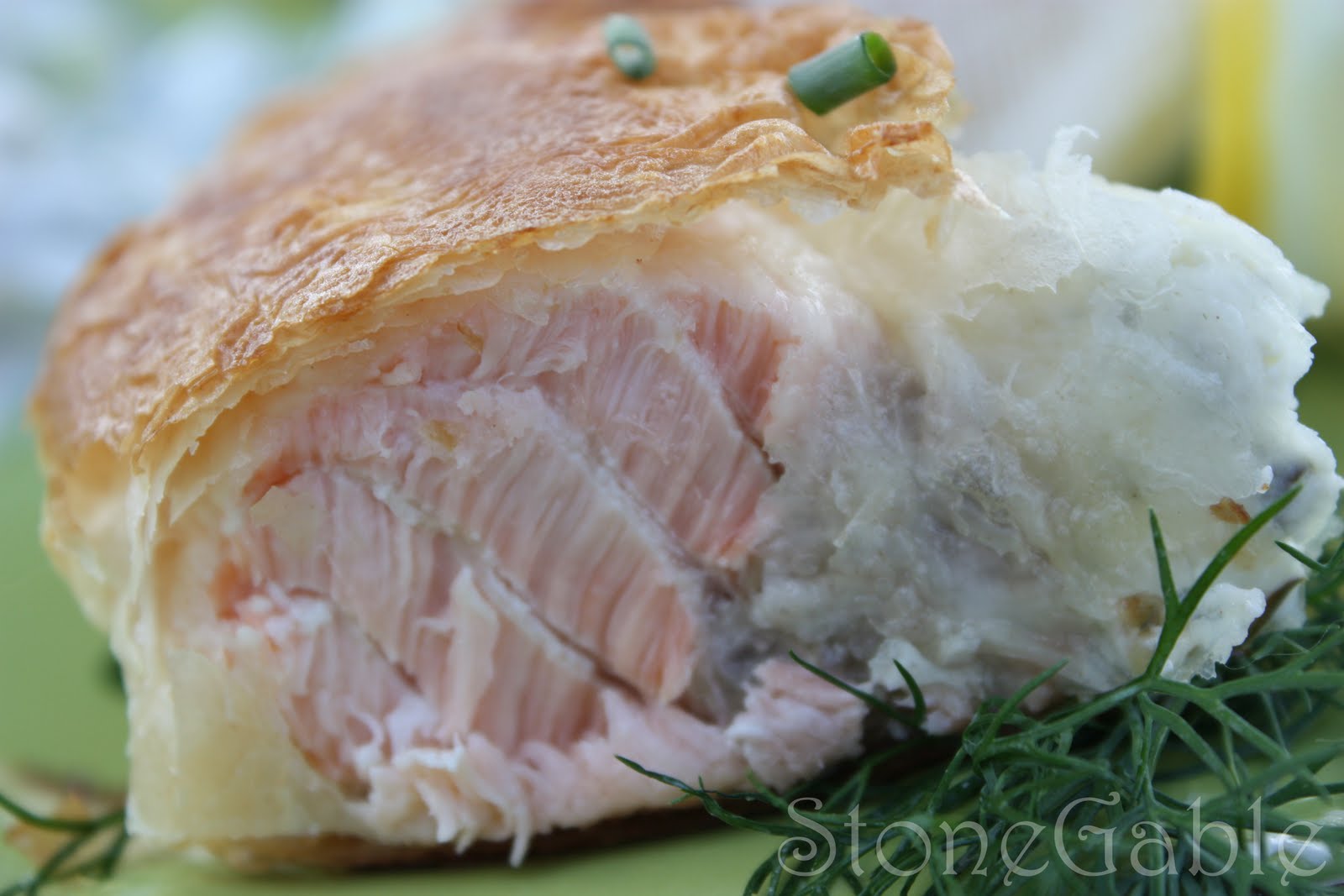 Salmon En Croute With Cucumber Dill Sauce StoneGable