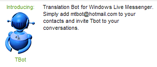 Traduzione automatica MSN Messenger