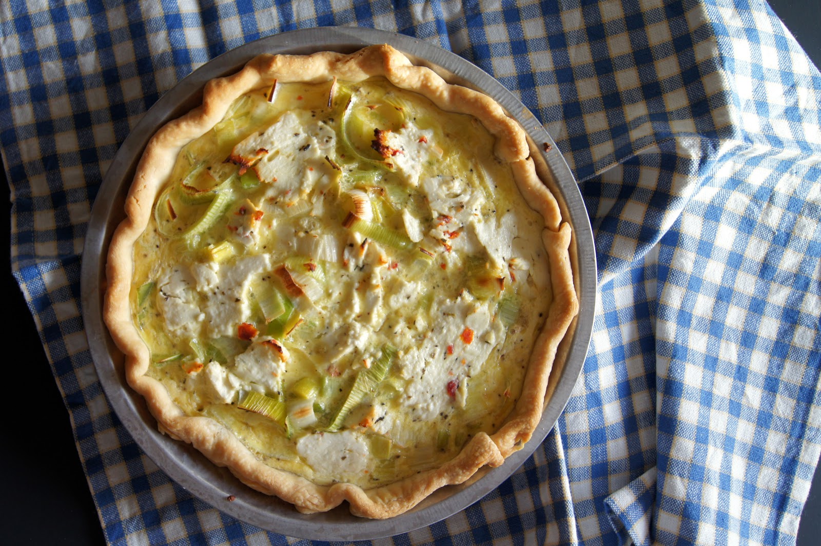 Karen Cooks Leek, Lemon and Feta Quiche