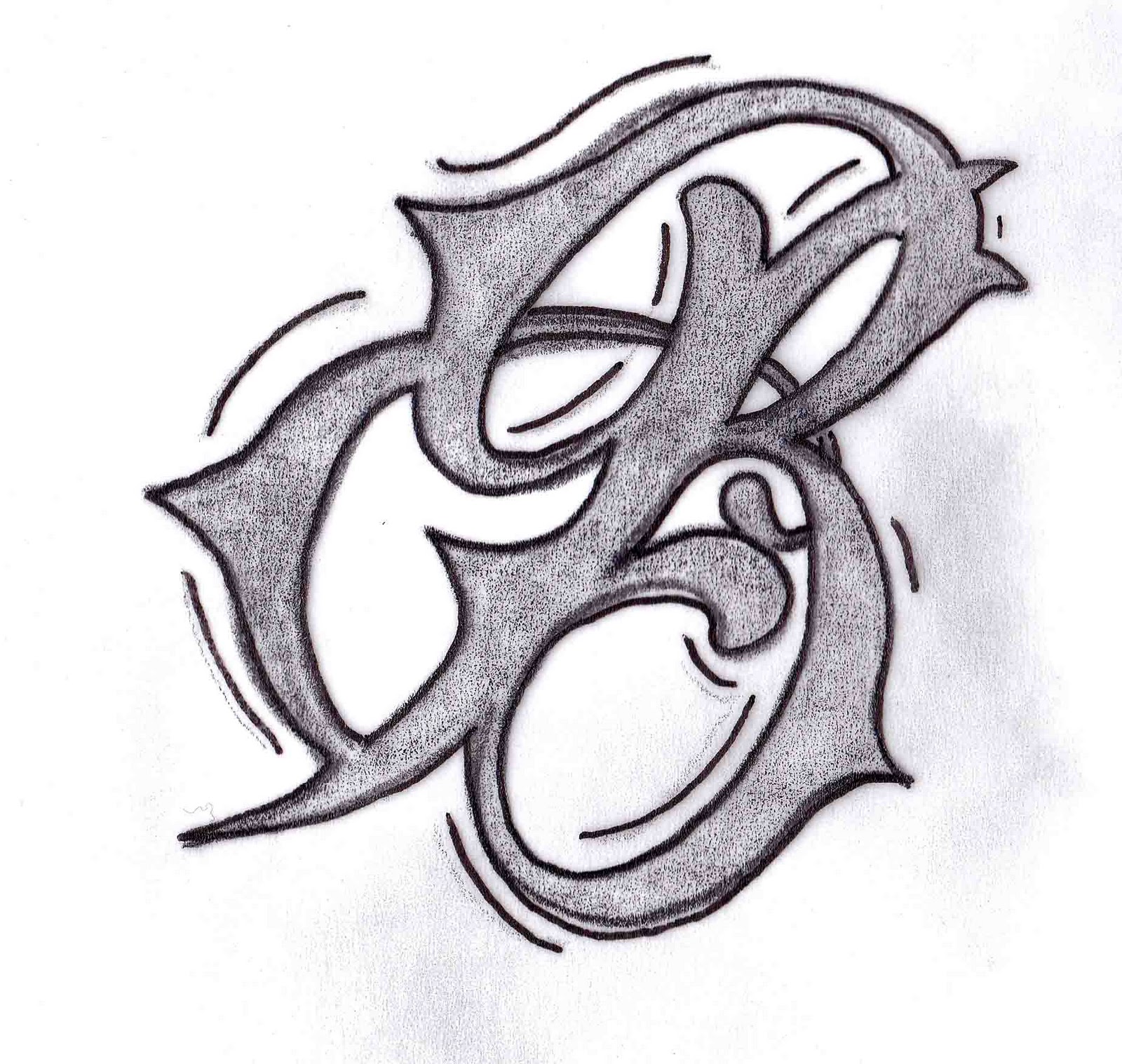 Tattoo Design Letters B