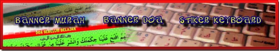 || banner doa murah || stiker keyboard arab ||