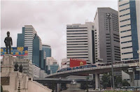 Skytrain as seen from Lumpini Park