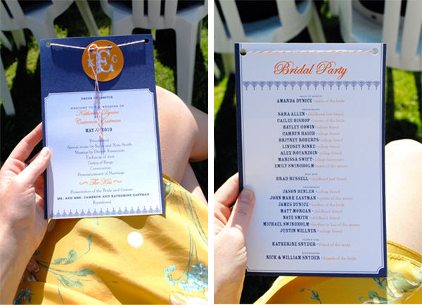 The wedding programs were probably my favorite paper item The wedding programs were probably my favorite paper item