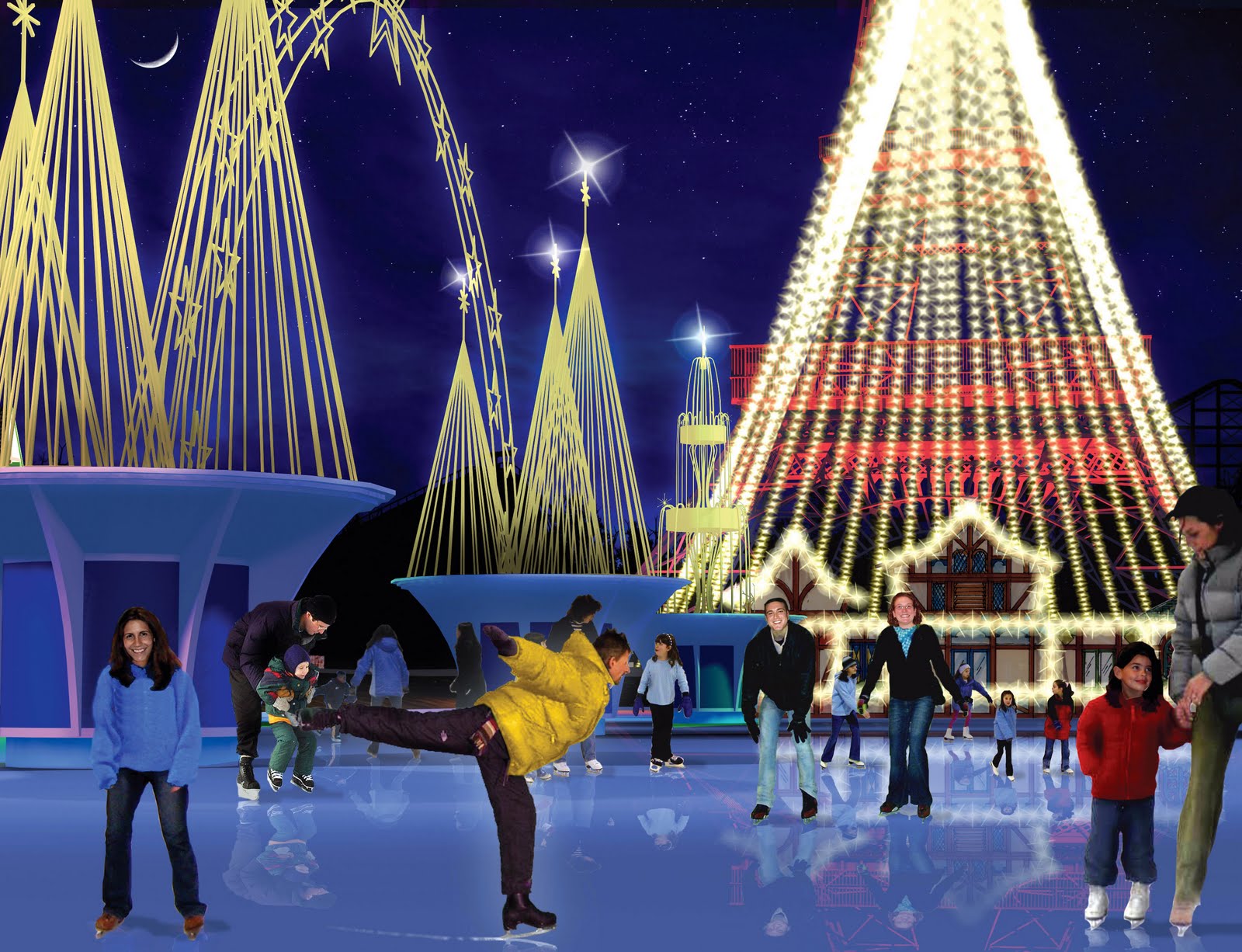 the eiffel tower was once again transformed into a large christmas tree and the royal fountain was turned into a large ice skating rink the kings island - Kings Dominion Christmas the eiffel tower was once again transformed into a large christmas tree and the royal fountain was turned into a large ice skating rink the kings island - Kings Dominion Christmas
