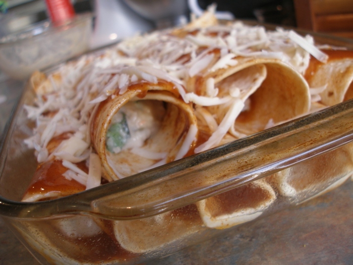 Thy Hand Hath Provided White Bean Enchiladas