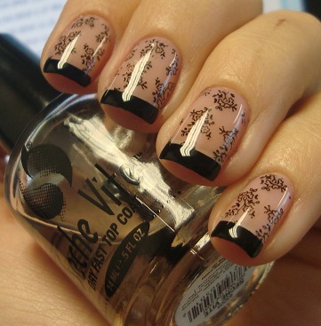 chloe's nails lace funky french