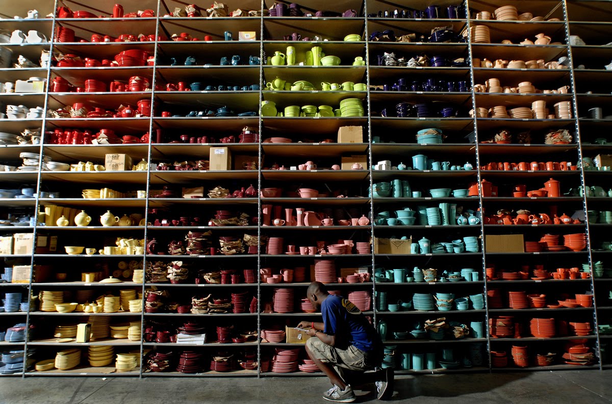 Fiestaware's awesome colour ranges, via Honey and Goat Cheese