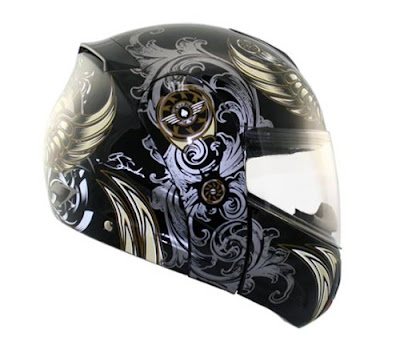 Advanced Hawk Aviator Skull Dual Visor Full Face Motorcycle Helmet 4