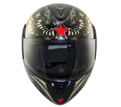 Advanced Hawk Aviator Skull Dual Visor Full Face Motorcycle Helmet 3