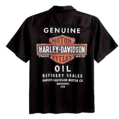 Harley Davidson Short-sleeve Oil Can Garage Shirt 2