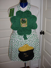 Lucille wearing MY new apron!