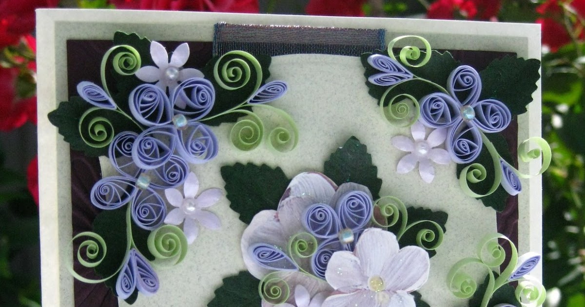 Appel Quilling Garden Hydrangea Petals Quilled Card