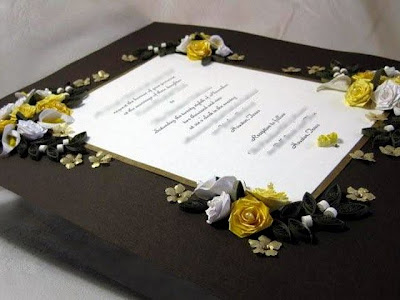 Roses and Laurel Branch Quilled Keepsake Wedding Invitation Roses and Laurel Branch Quilled Keepsake Wedding Invitation