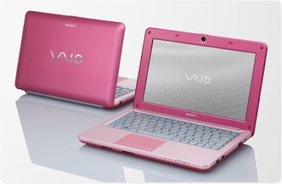 pink sony VAIO W netbook
