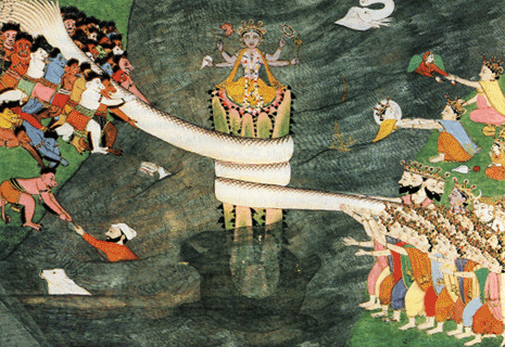 churning the ocean of milk-Vishnu Purana