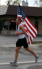 Runner With American Flag
