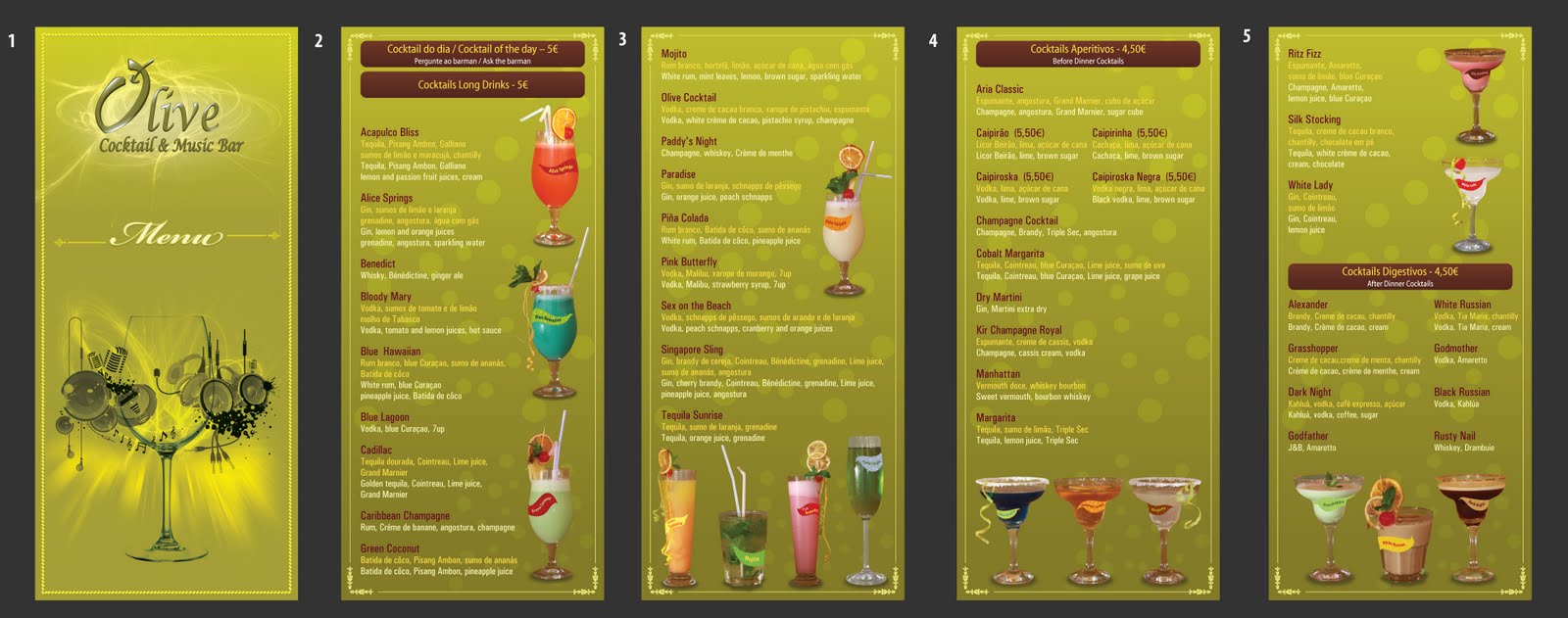 Bar Menu Design