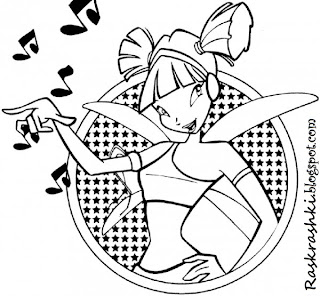 Раскрашка winx