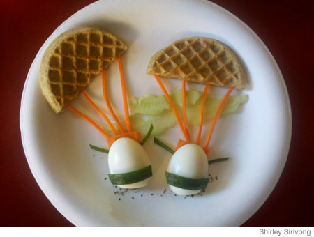 of the carbs. The eggs are