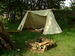 Tent Encampment with Fire Pit