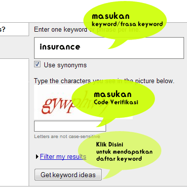 google keyword tool