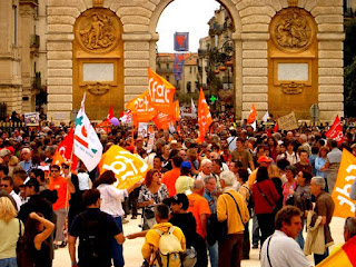 Manifestation à Montpellier contre le projet des retraites