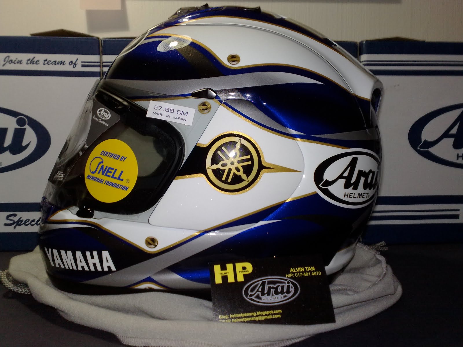 helmetpenang Arai RX7 RR5 YAMAHA VANTAGGIO [Biru]