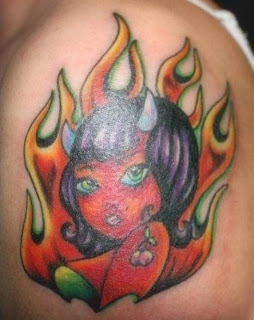 Tattoo Girl Cute but Scary