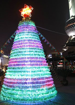 Christmas Tree made from 1800 Bottles